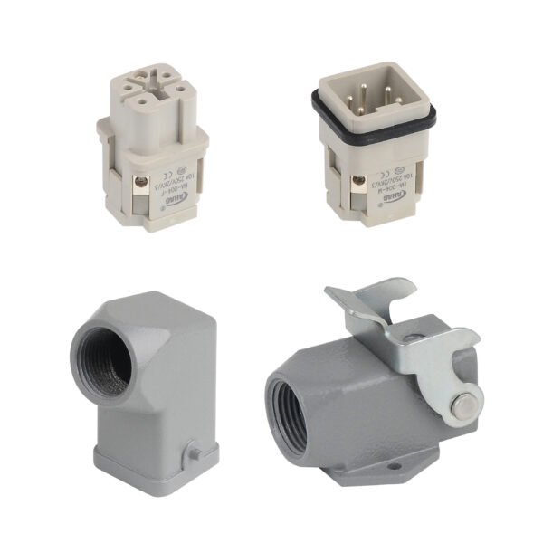 this is male and femal inserts of 5 pins heavy duty connector
