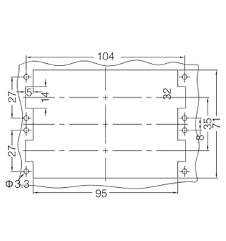 HD-128-MC and  HD-128-FC Panel cut out for inserts for use without hoods and housing