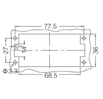 HDD-072-MC and HDD-072-FC Panel cut out for inserts for use without hoods and housing