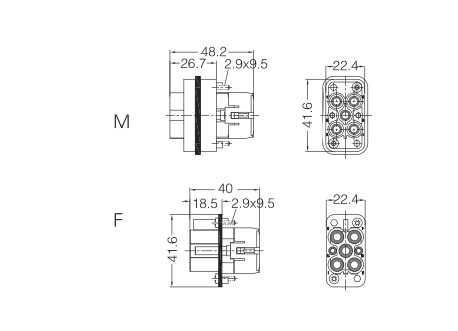 Specification of Han Q-0042-FC Heavy Duty Connector