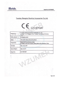 wzumer connector CE certificate