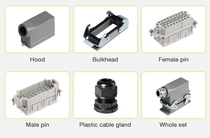 components of a connector heavy duty